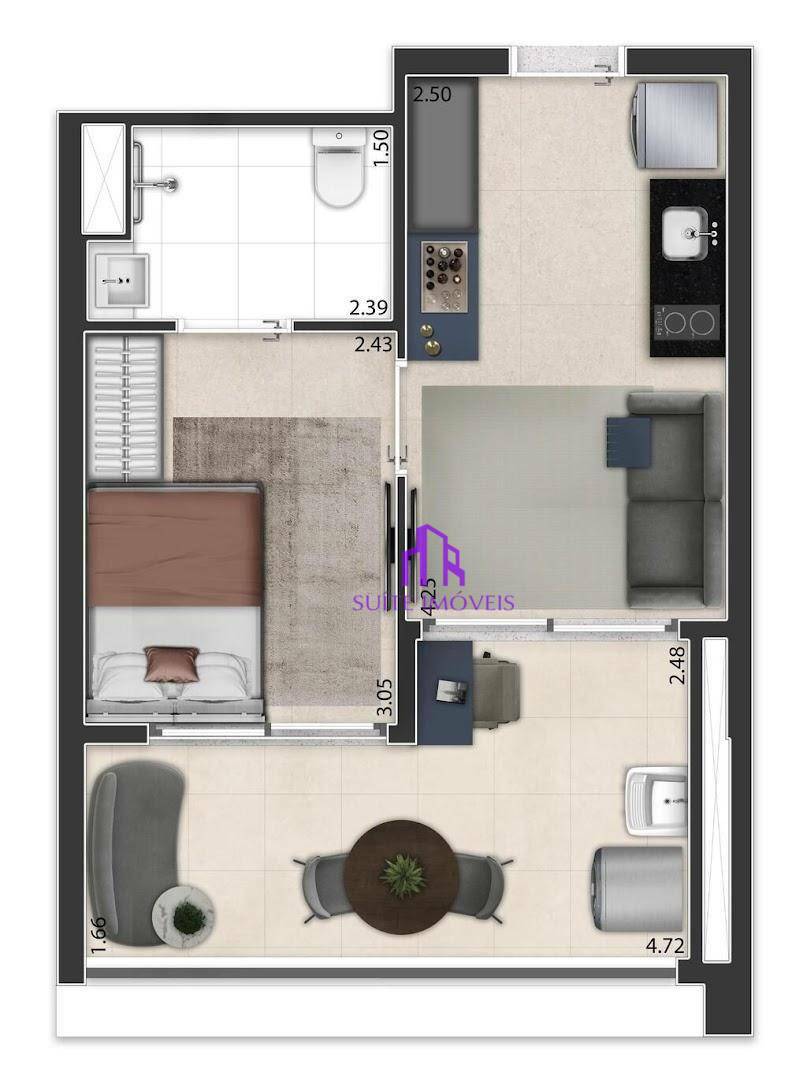 Apartamento à venda com 1 quarto, 38m² - Foto 23