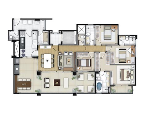 Apartamento à venda com 3 quartos, 159m² - Foto 3