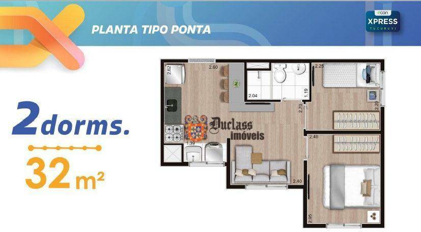 Apartamento à venda com 2 quartos, 35m² - Foto 16