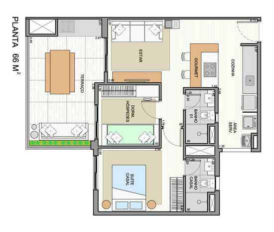 Apartamento à venda com 2 quartos, 53m² - Foto 9