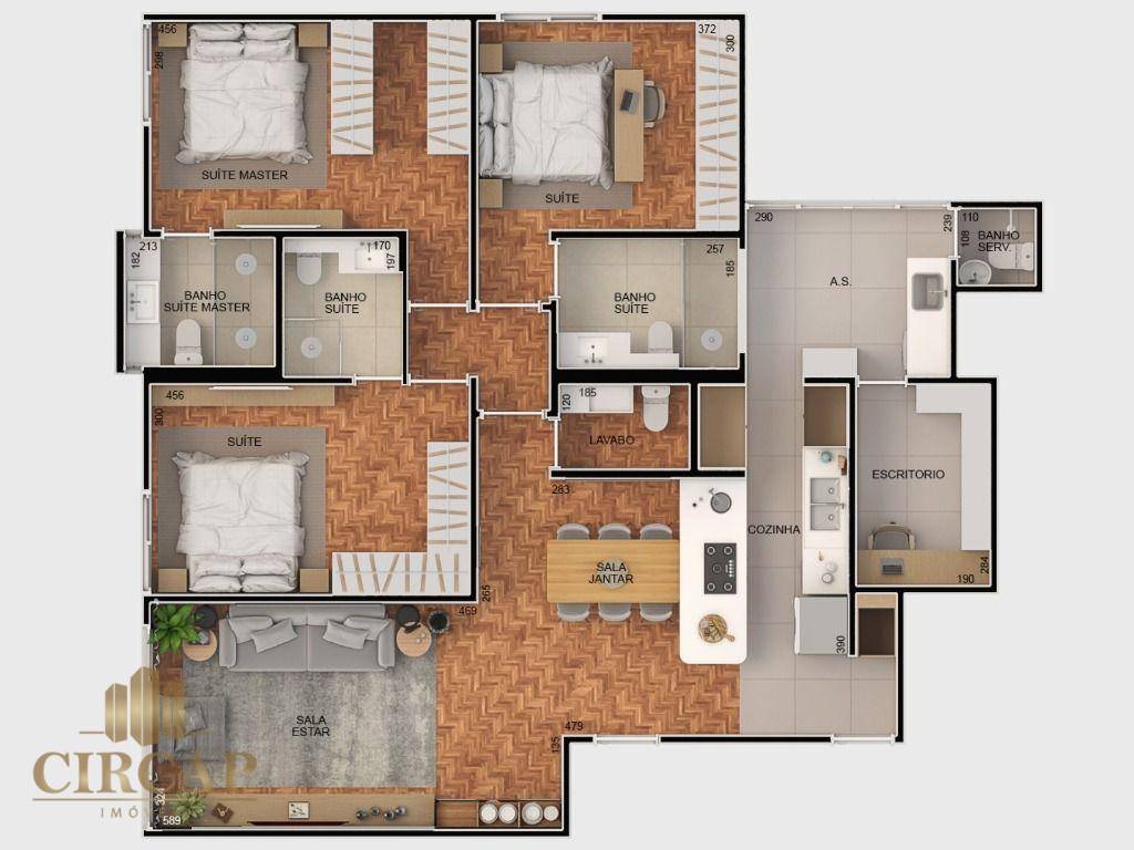 Apartamento à venda com 3 quartos, 129m² - Foto 4