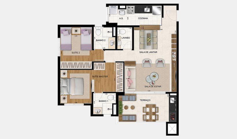 Apartamento à venda com 3 quartos, 106m² - Foto 30