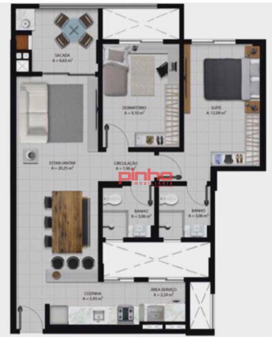 Apartamento à venda com 2 quartos, 73m² - Foto 26