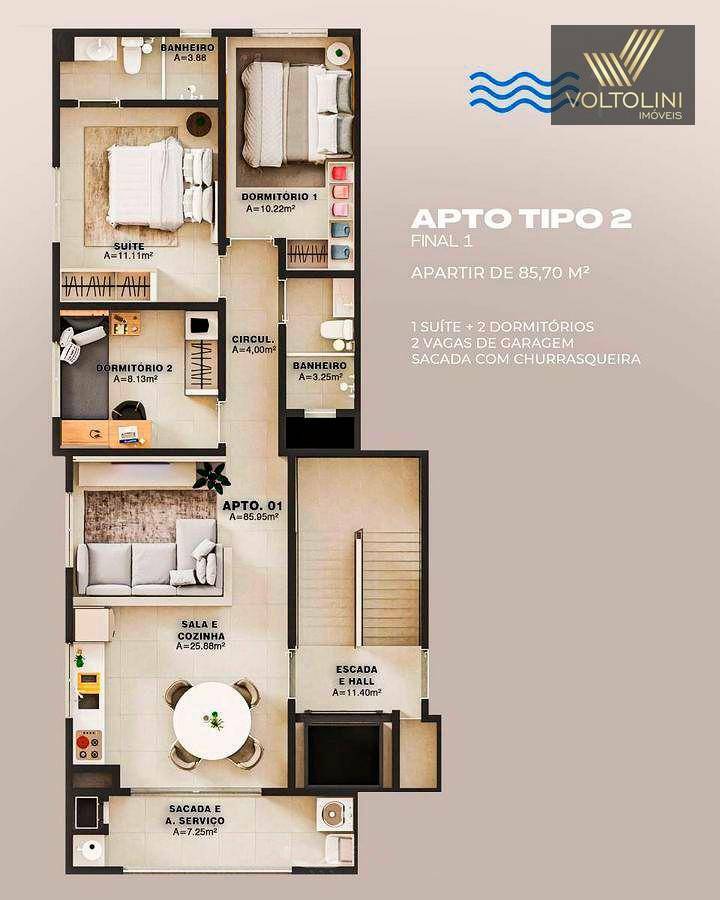 Apartamento à venda com 3 quartos, 85m² - Foto 20