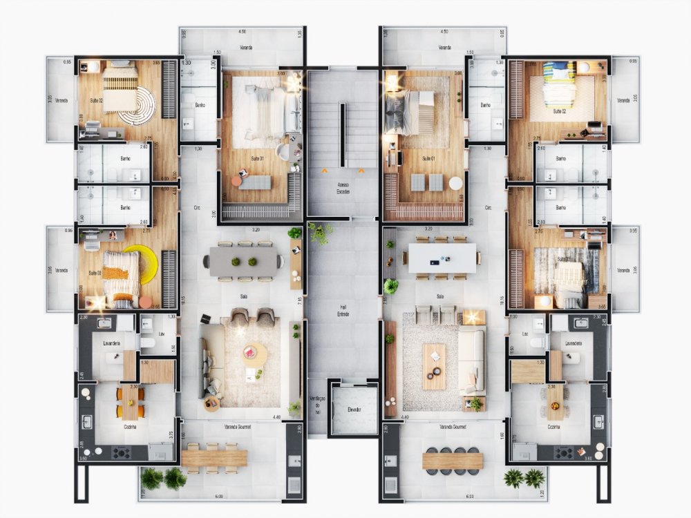 Apartamento à venda com 3 quartos, 154m² - Foto 9