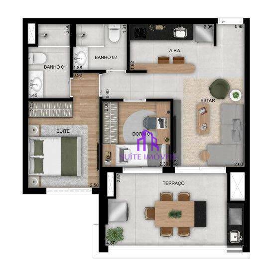 Apartamento à venda com 2 quartos, 67m² - Foto 34