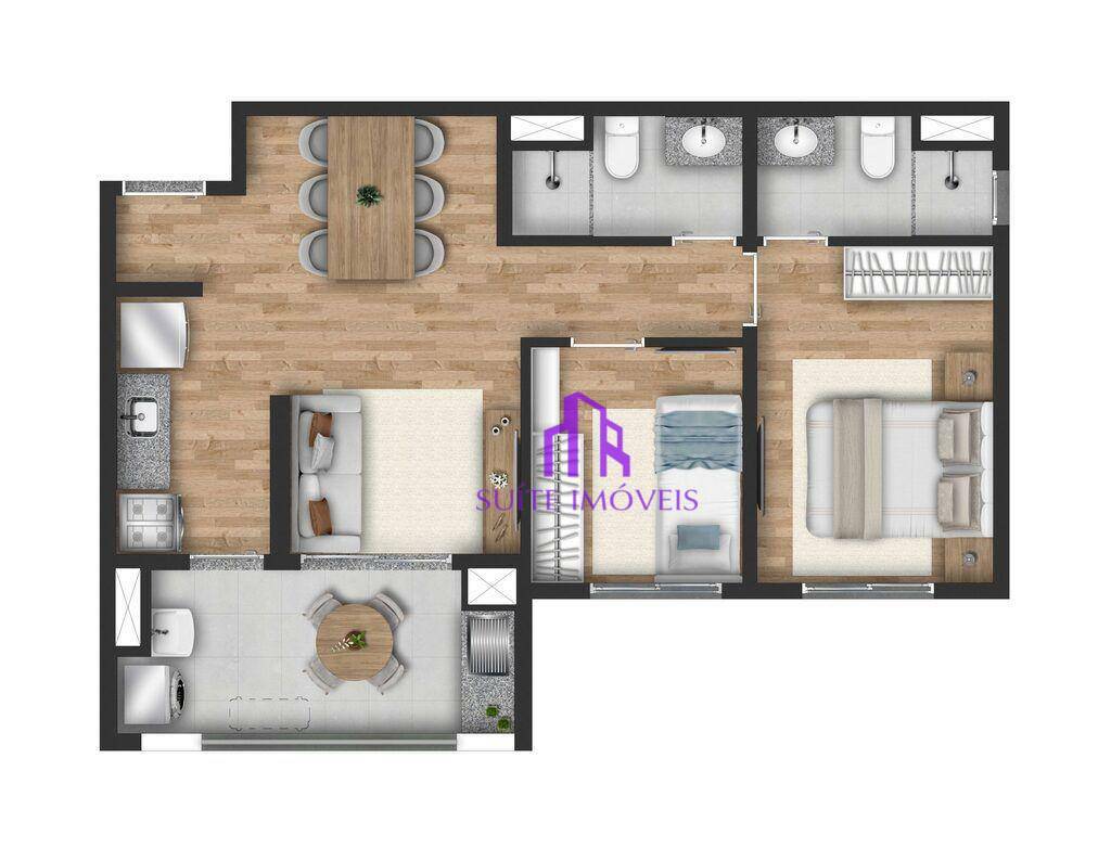 Apartamento à venda com 2 quartos, 46m² - Foto 4