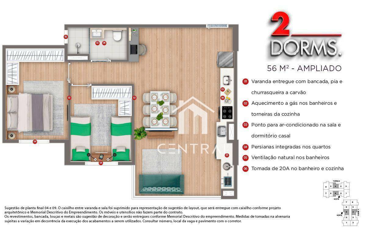 Apartamento à venda com 2 quartos, 61m² - Foto 48