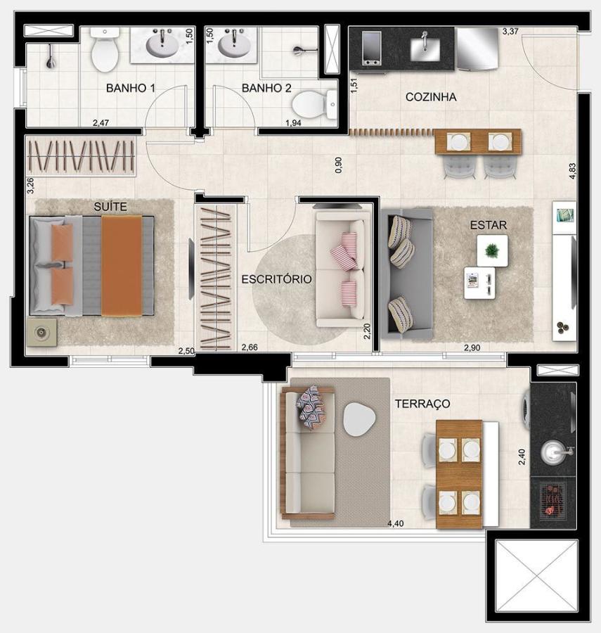 Apartamento à venda com 2 quartos, 56m² - Foto 31