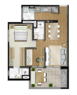 Apartamento à venda com 2 quartos, 58m² - Foto 6