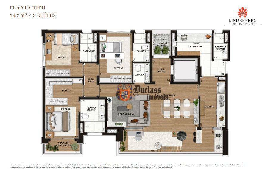 Apartamento à venda com 3 quartos, 147m² - Foto 11