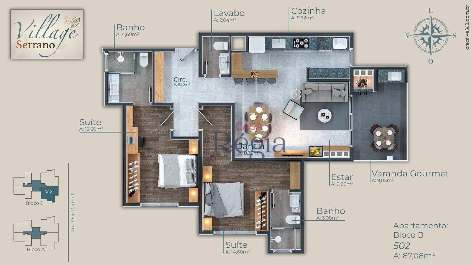 Apartamento à venda com 2 quartos, 69m² - Foto 7