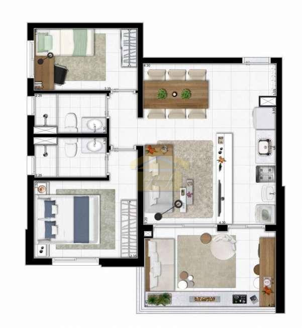 Apartamento à venda com 2 quartos, 66m² - Foto 29