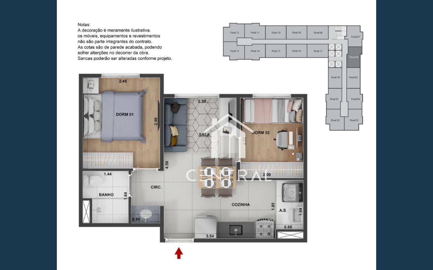 Apartamento à venda com 2 quartos, 36m² - Foto 9