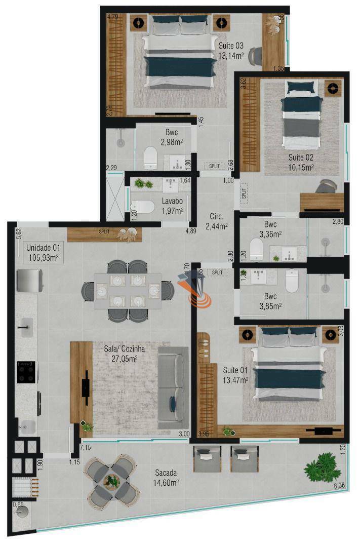 Apartamento à venda com 2 quartos, 76m² - Foto 23