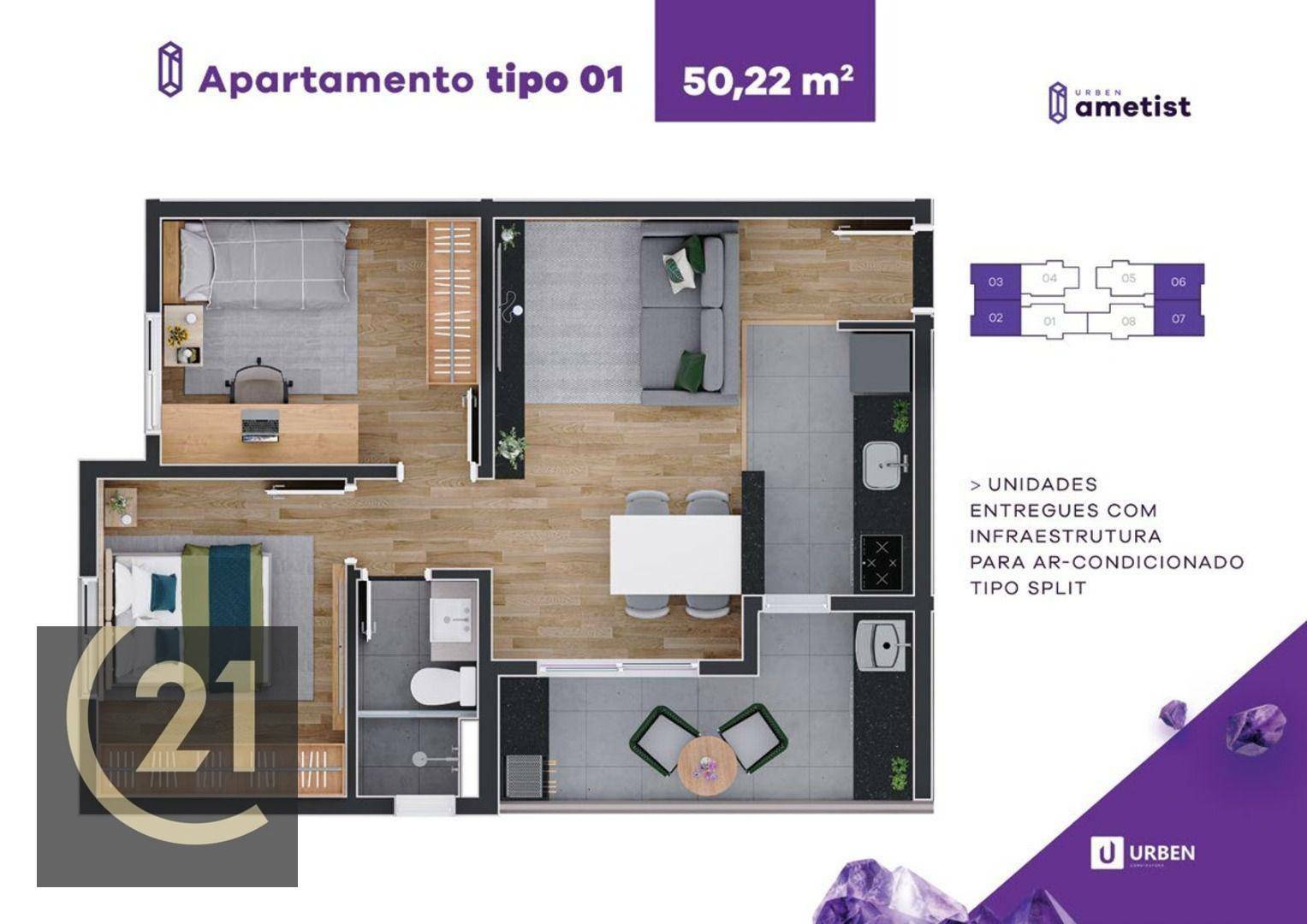 Apartamento à venda com 2 quartos, 50m² - Foto 19