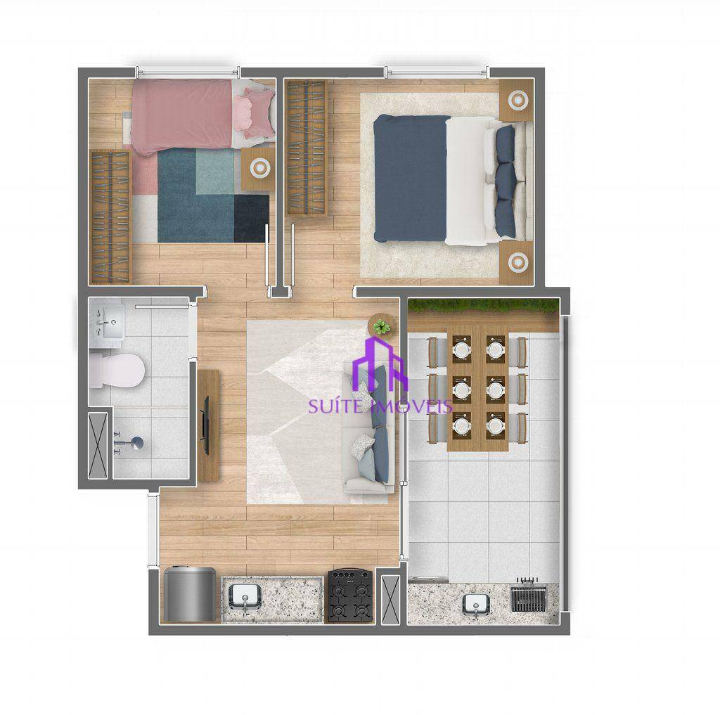 Apartamento à venda com 2 quartos, 33m² - Foto 4