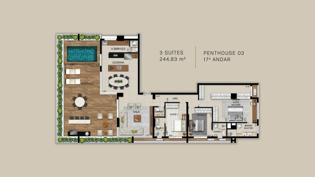 Apartamento, 3 quartos, 261 m² - Foto 36