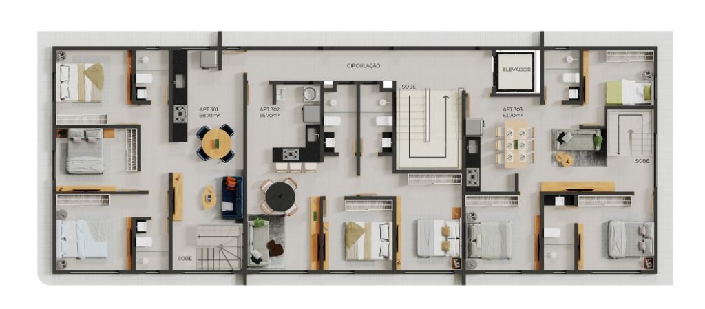 Apartamento à venda com 3 quartos, 63m² - Foto 35