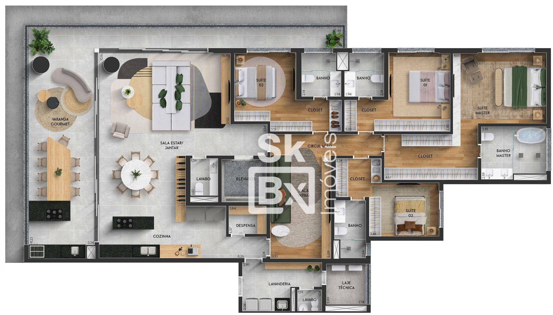 Apartamento à venda com 4 quartos, 281m² - Foto 7