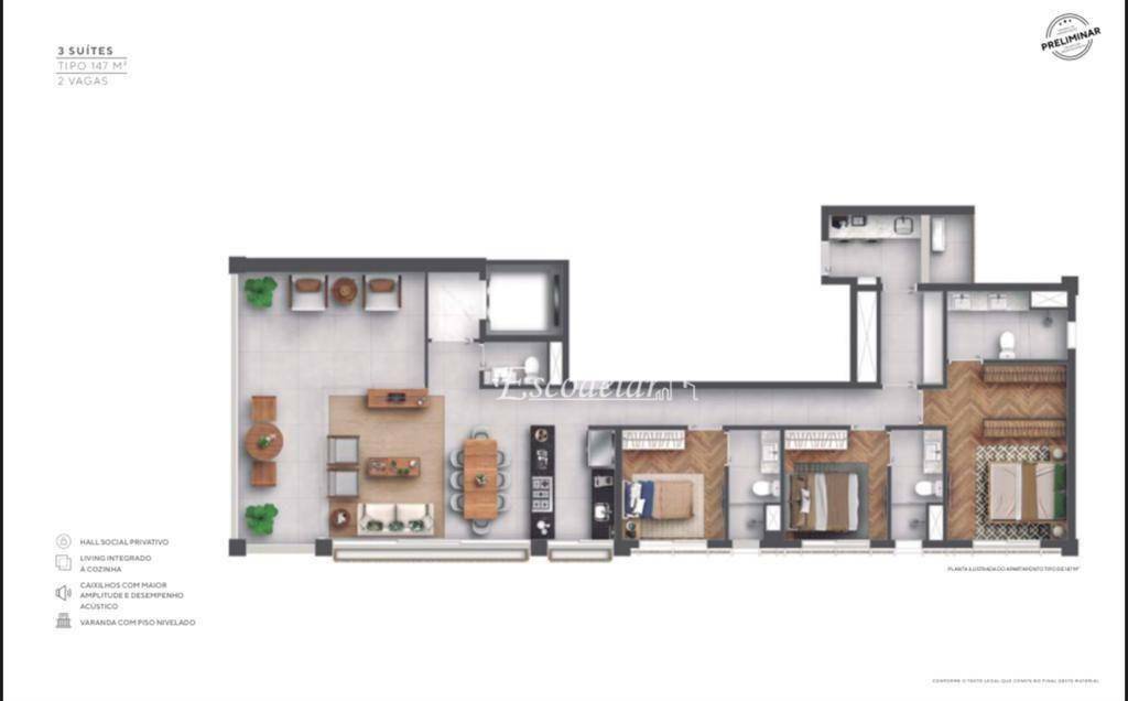 Apartamento à venda com 3 quartos, 147m² - Foto 13