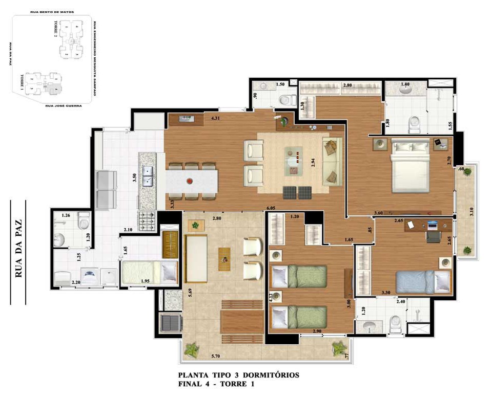 Apartamento à venda com 3 quartos, 112m² - Foto 4