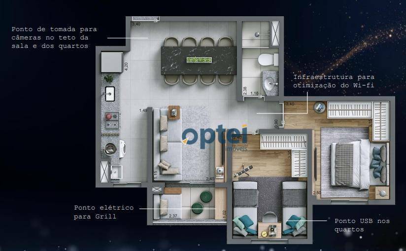 Apartamento à venda com 2 quartos, 50m² - Foto 1