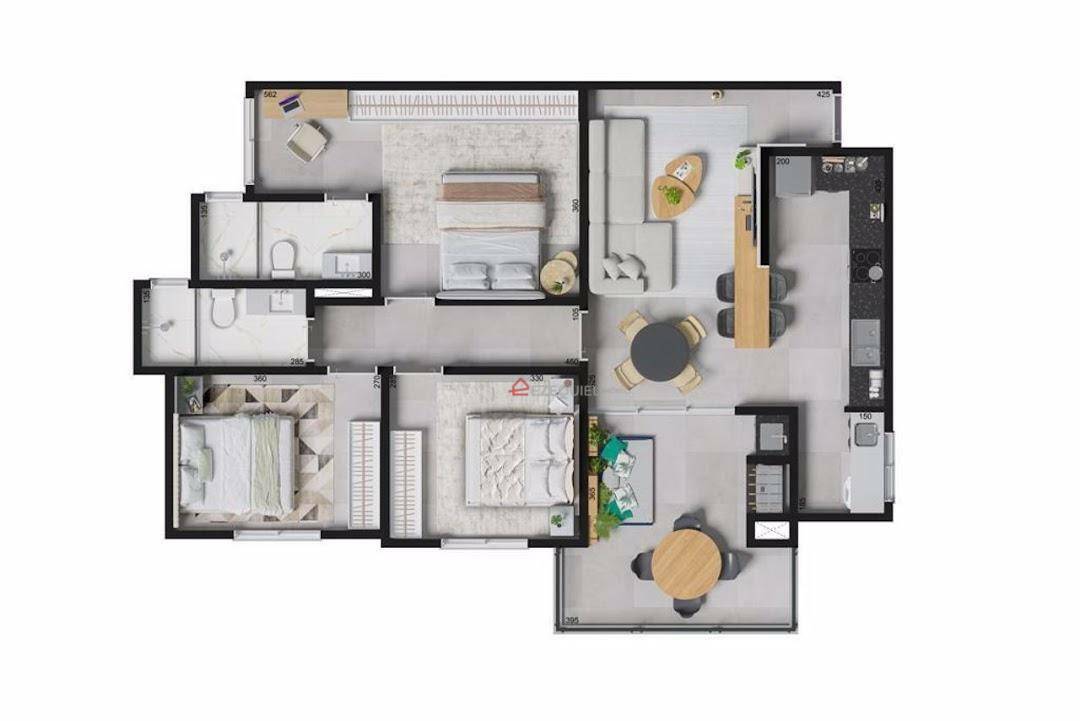 Apartamento à venda com 3 quartos, 129m² - Foto 3