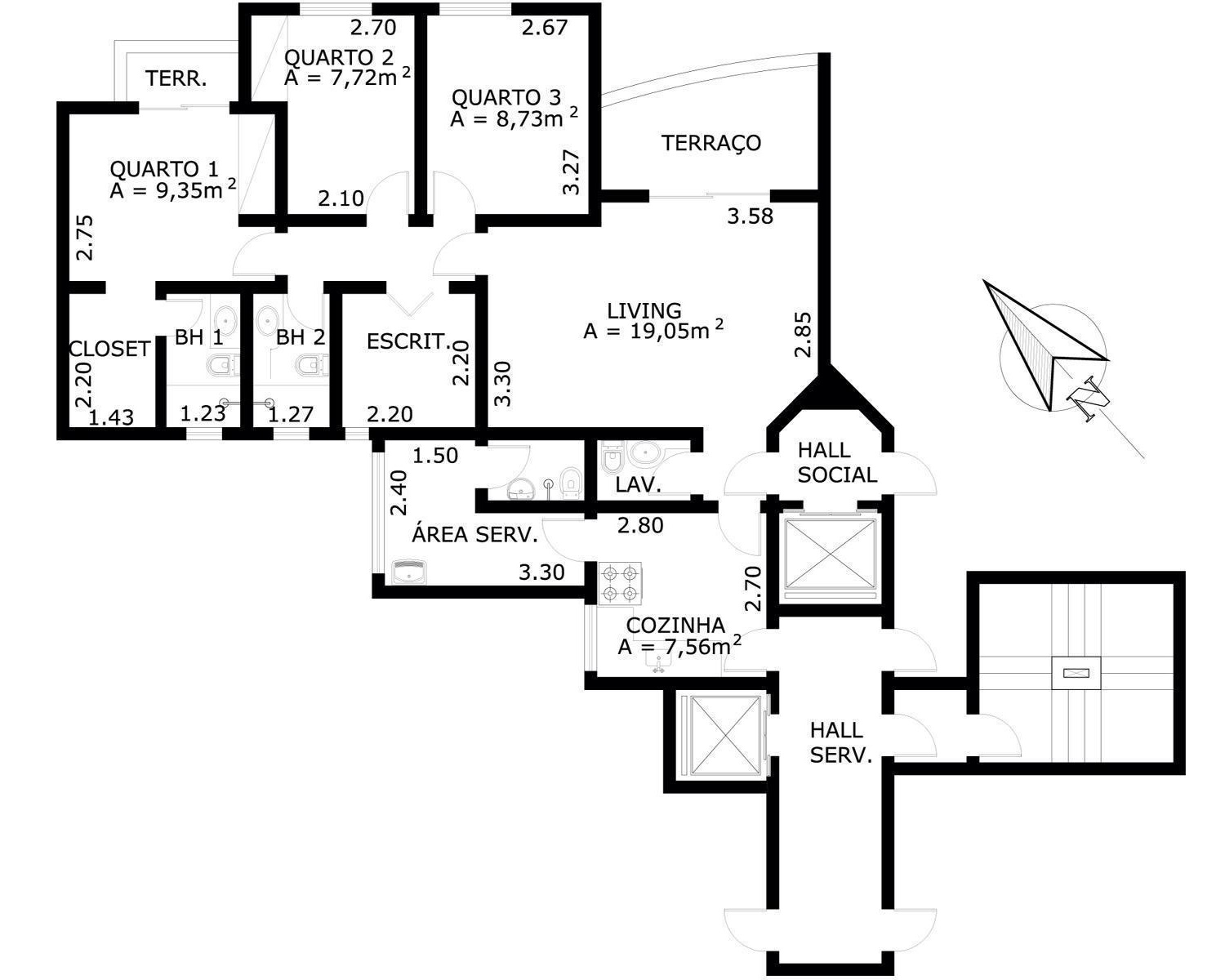 Apartamento à venda com 3 quartos, 106m² - Foto 13