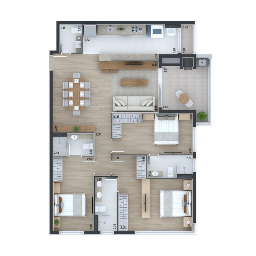 Apartamento à venda com 2 quartos, 91m² - Foto 13