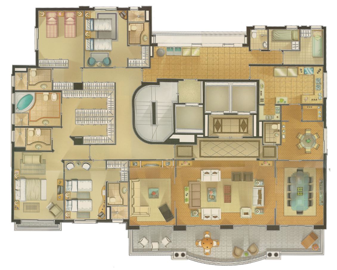 Apartamento à venda com 3 quartos, 350m² - Foto 2