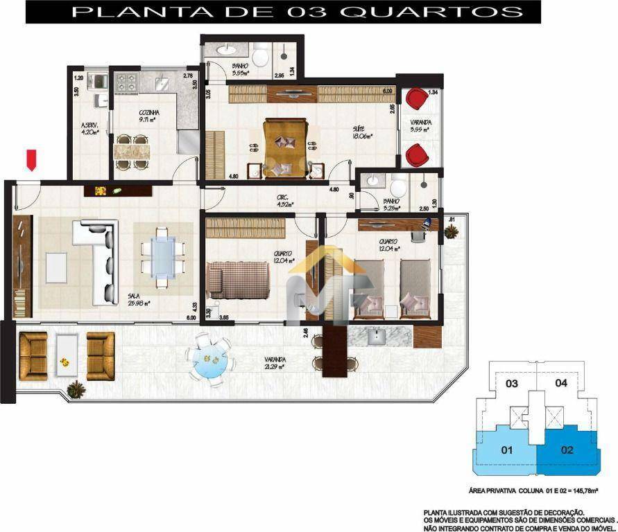 Apartamento à venda com 3 quartos, 147m² - Foto 11