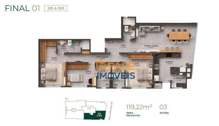 Apartamento à venda com 3 quartos, 121m² - Foto 23