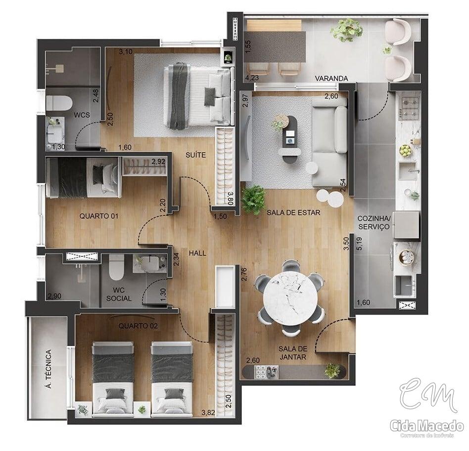 Apartamento à venda com 3 quartos, 82m² - Foto 25