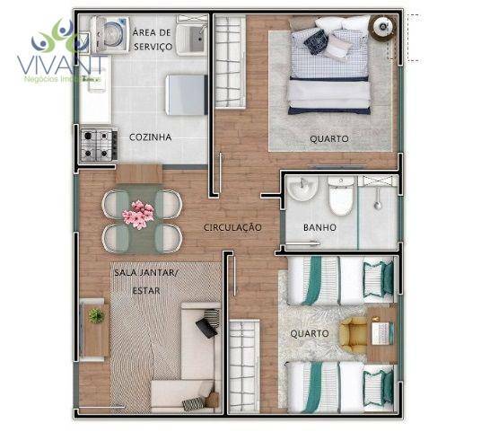 Apartamento à venda com 2 quartos, 40m² - Foto 7