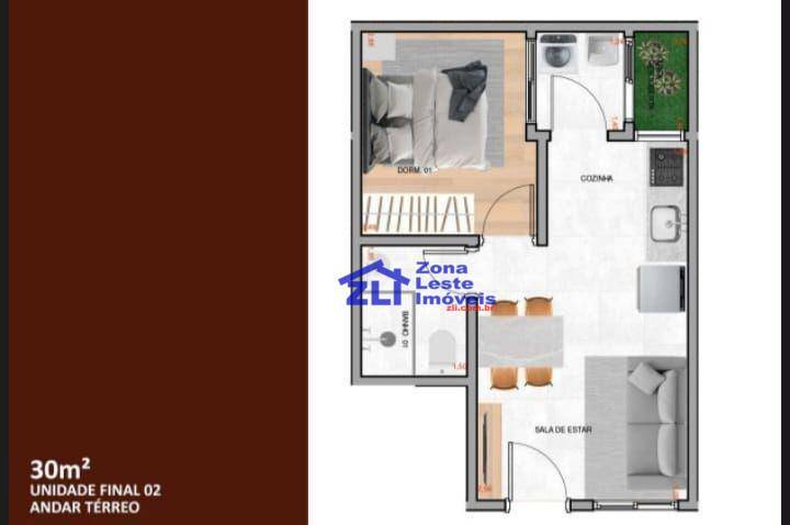 Apartamento à venda com 2 quartos, 40m² - Foto 13