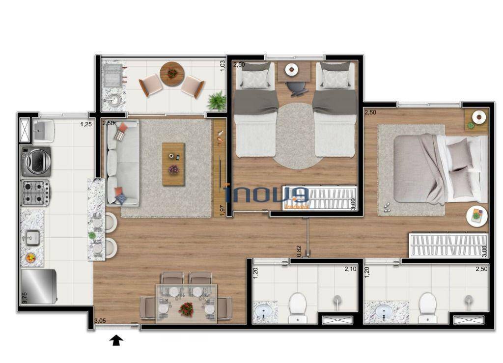 Apartamento à venda com 2 quartos, 48m² - Foto 12