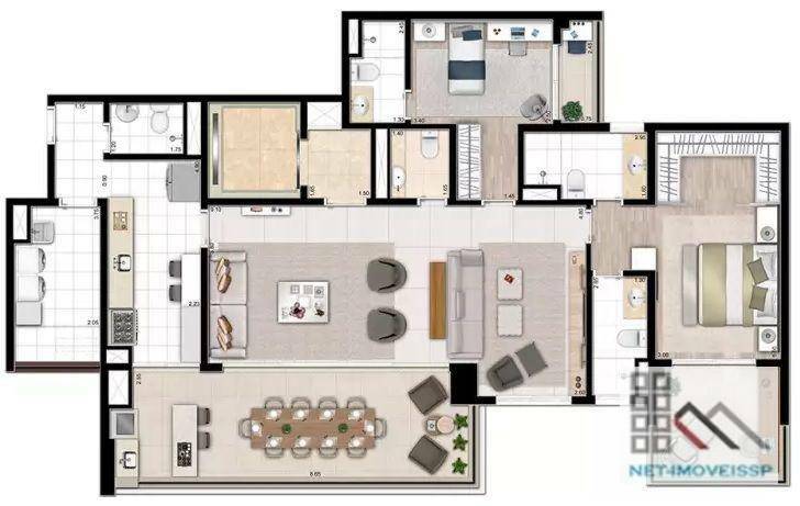 Apartamento à venda com 3 quartos, 160m² - Foto 42