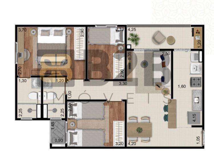 Apartamento à venda com 3 quartos, 70m² - Foto 5