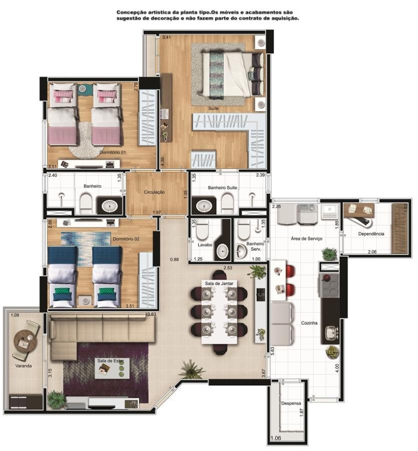 Apartamento à venda com 3 quartos, 108m² - Foto 60