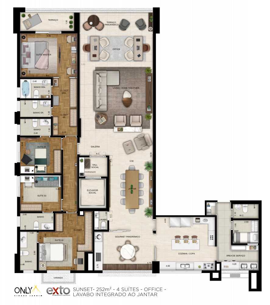 Apartamento à venda com 4 quartos, 252m² - Foto 13