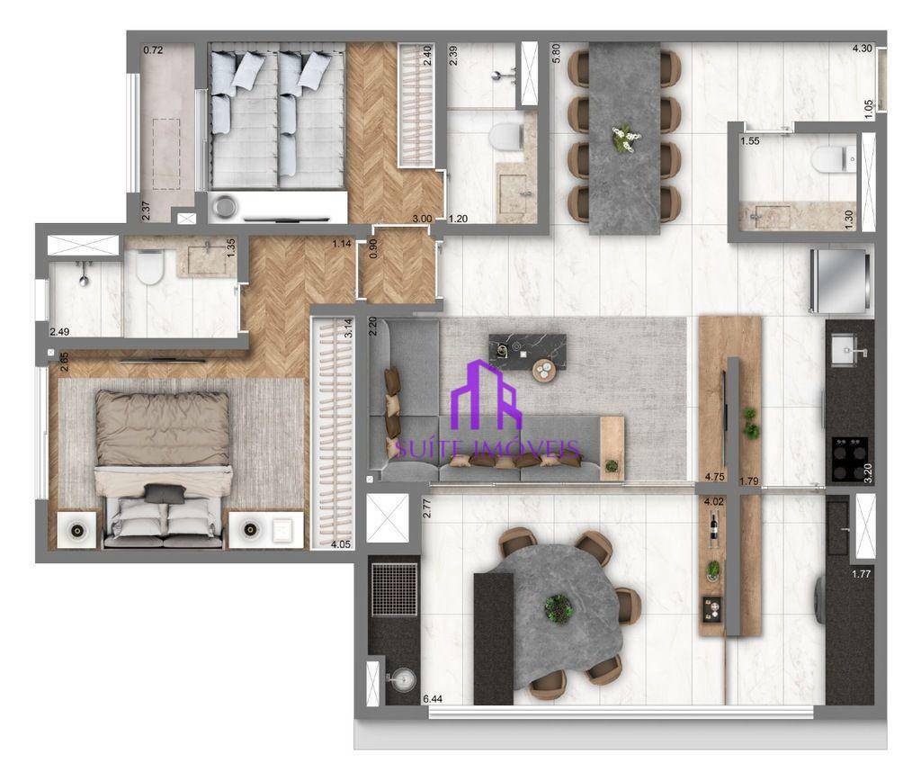 Apartamento à venda com 2 quartos, 63m² - Foto 25