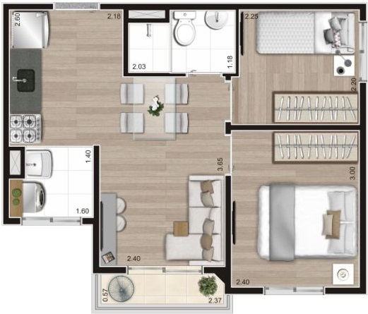 Apartamento à venda com 2 quartos, 37m² - Foto 24