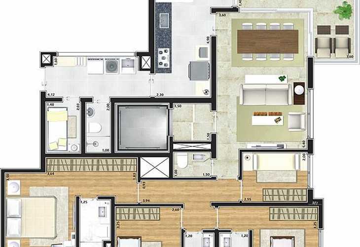 Apartamento à venda com 4 quartos, 132m² - Foto 2