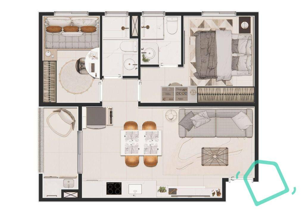 Apartamento à venda com 2 quartos, 44m² - Foto 33