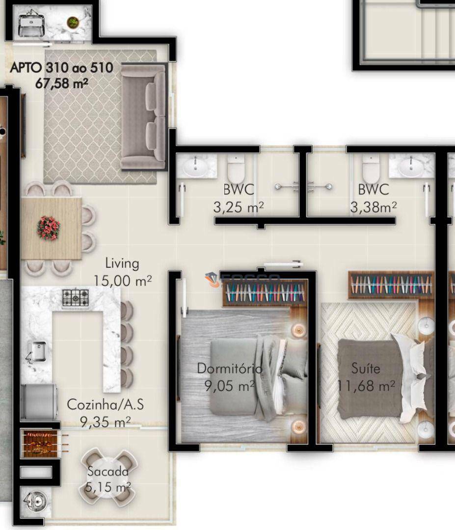 Apartamento à venda com 2 quartos, 68m² - Foto 16