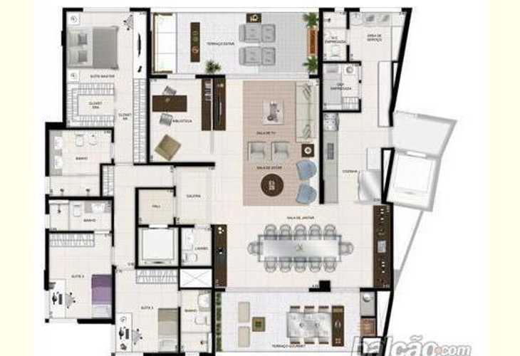 Apartamento à venda com 4 quartos, 213m² - Foto 2