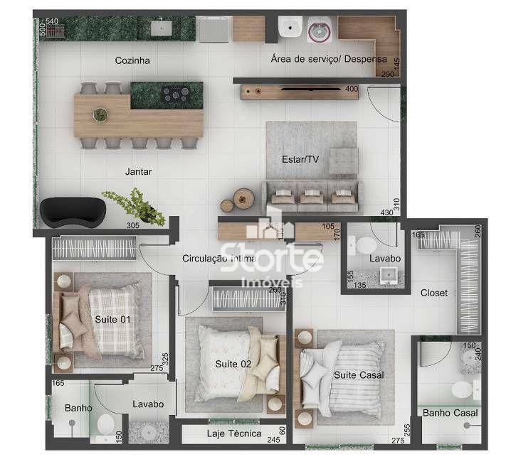 Apartamento à venda com 3 quartos, 91m² - Foto 15