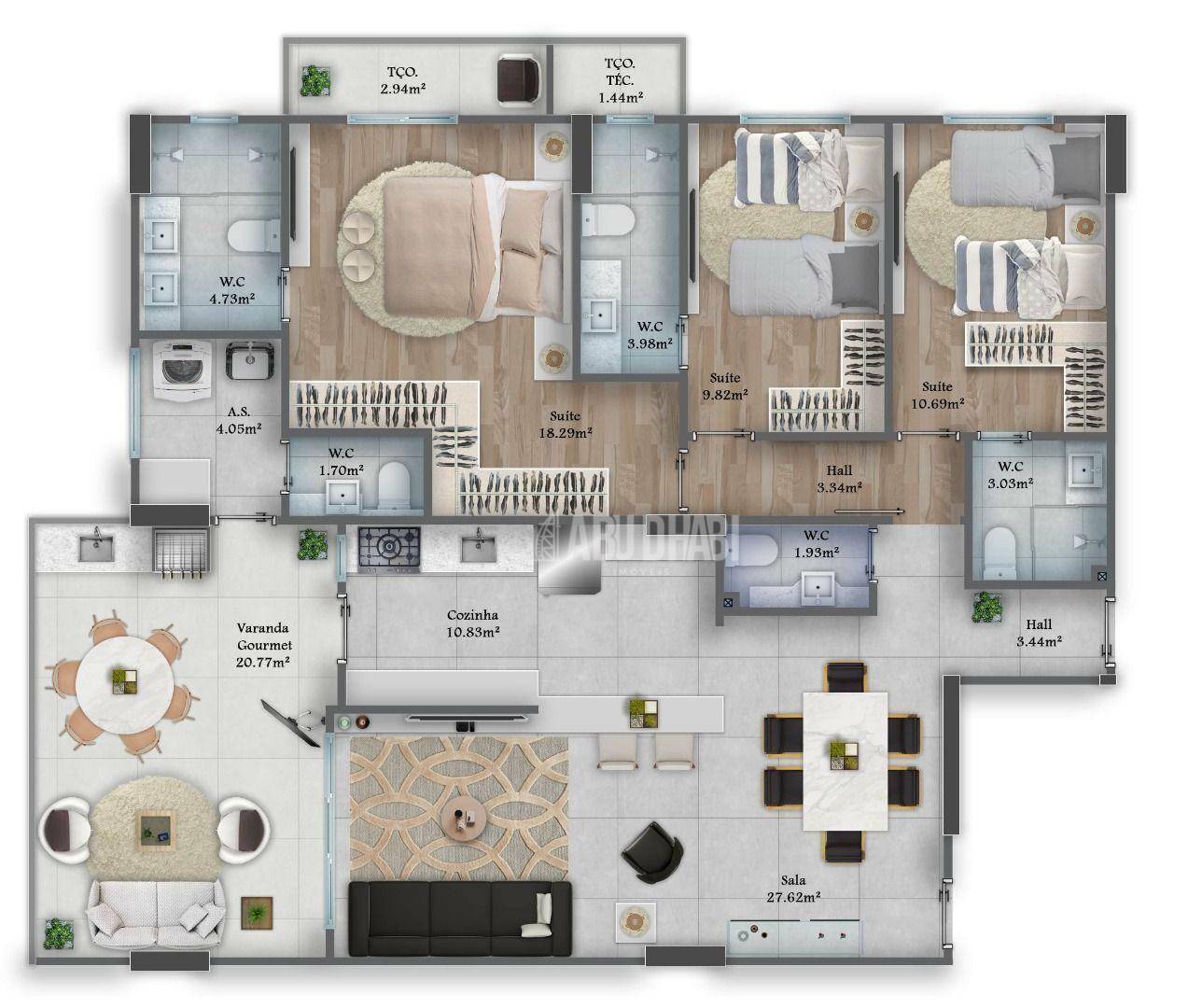 Apartamento à venda com 3 quartos, 141m² - Foto 7