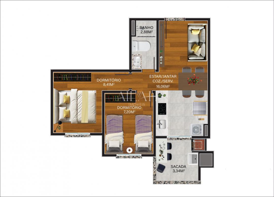 Apartamento à venda com 2 quartos, 47m² - Foto 7
